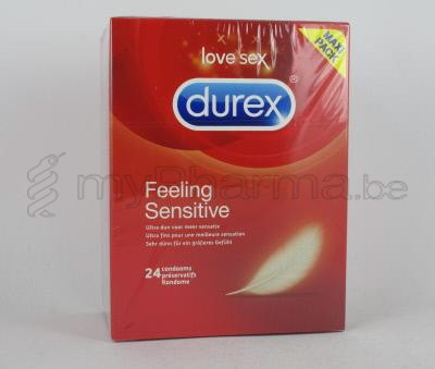 DUREX FEELING SENSITIVE 24 condooms met glijmiddel (medisch hulpmiddel)